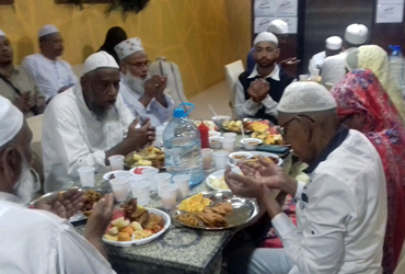 Hajji during Iftar at Hotel